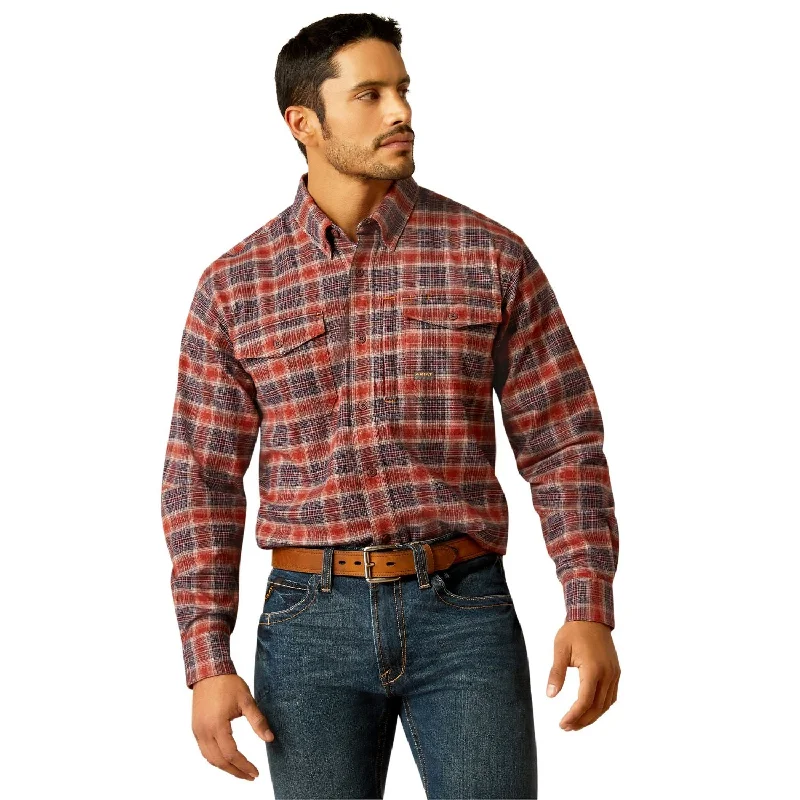 Ariat Men's Rebar Flannel DuraStretch™ Button-Down Work Shirt