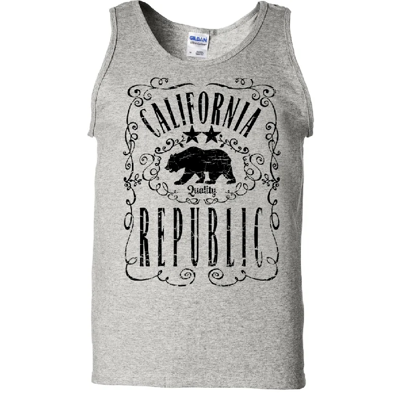 California Republic JD Whiskey Black Print Asst Colors Tank Top