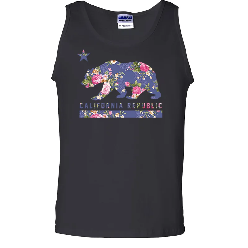 California Republic Paisley Flower Bear Asst Colors Tank Top