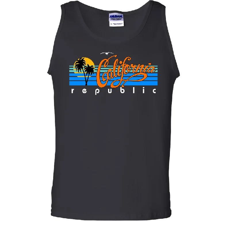 California Republic Palm Trees Asst Colors Tank Top