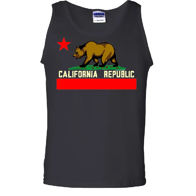 California State Flag Borderless Asst Colors Tank Top