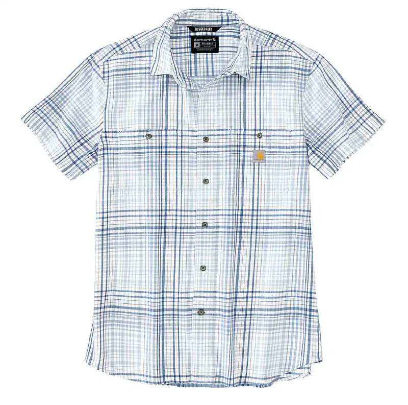 Carhartt Men's Rugged Flex Lightweight Button-Down Short Sleeve Plaid Shirt