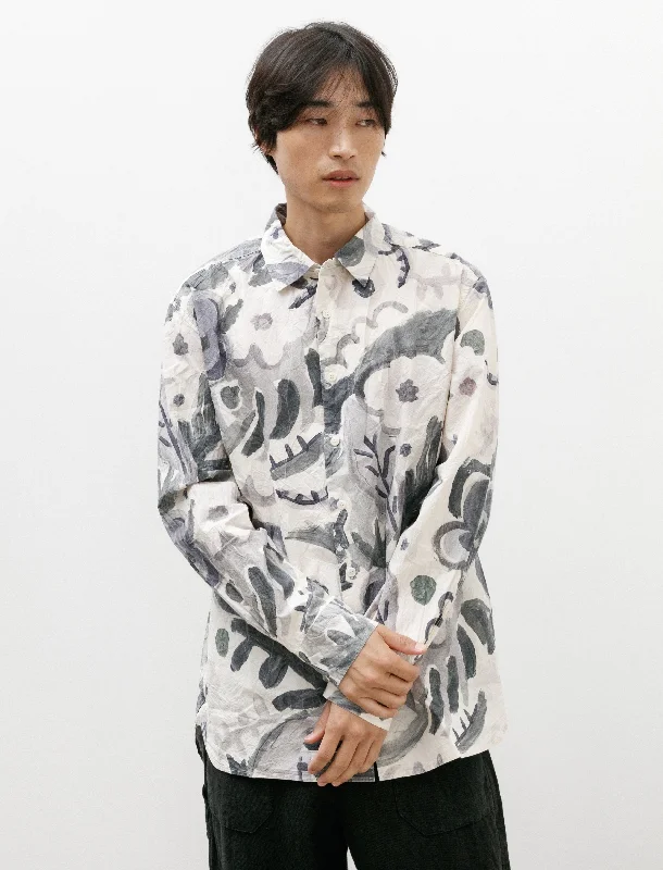 Big Raccourcie Shirt Print Grey Blotch