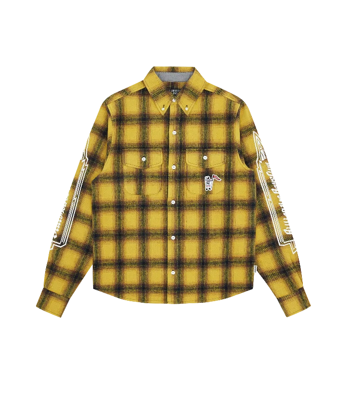 CHECK L/S SHIRT - YELLOW