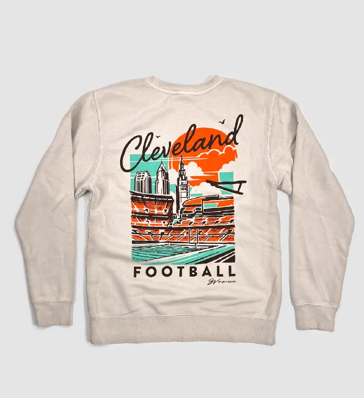 Cleveland Football Vacation Vibes Crew Sweatshirt