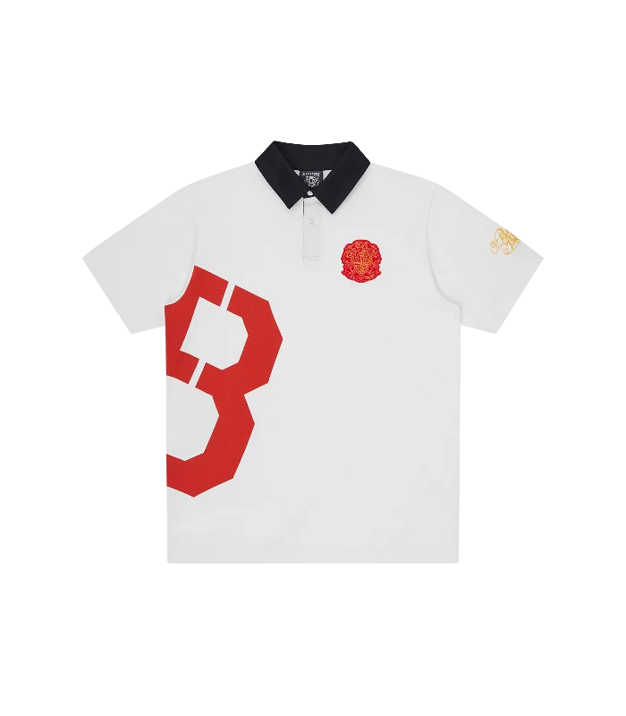 COLLEGE POLO SHIRT - WHITE