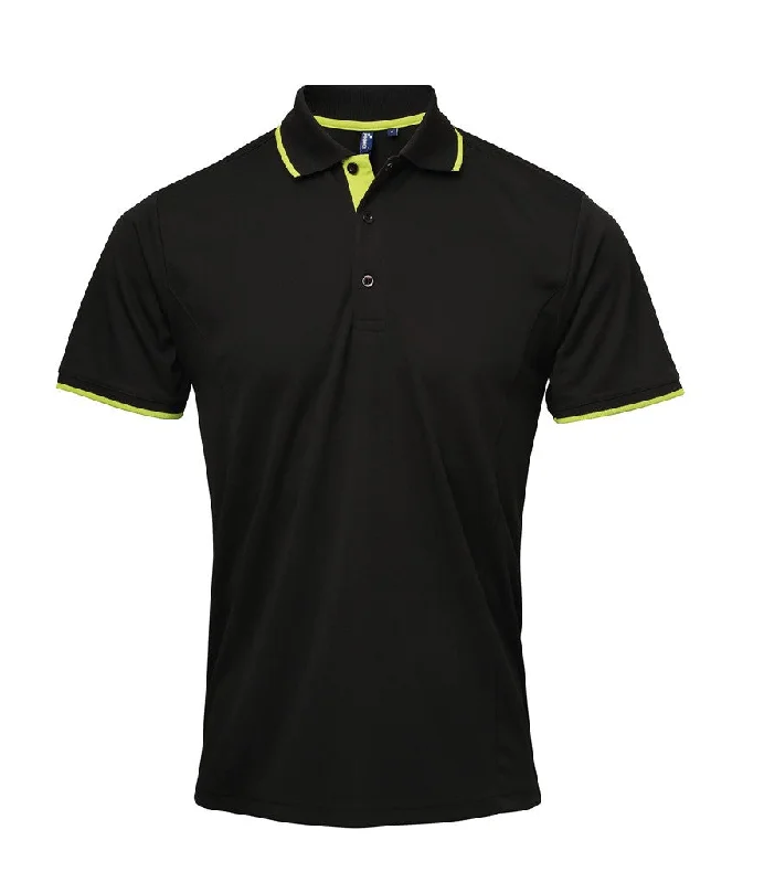 Contrast Coolchecker Polo | BLACK/LIME