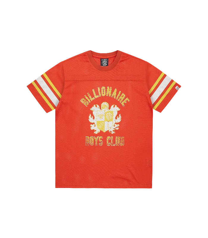 CREST LOGO MESH FOOTBALL SHIRT - ORANGE