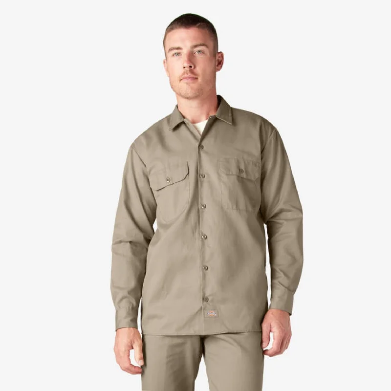 Dickies Men's Button-Down Chest Pocket Long Sleeve Work Shirt