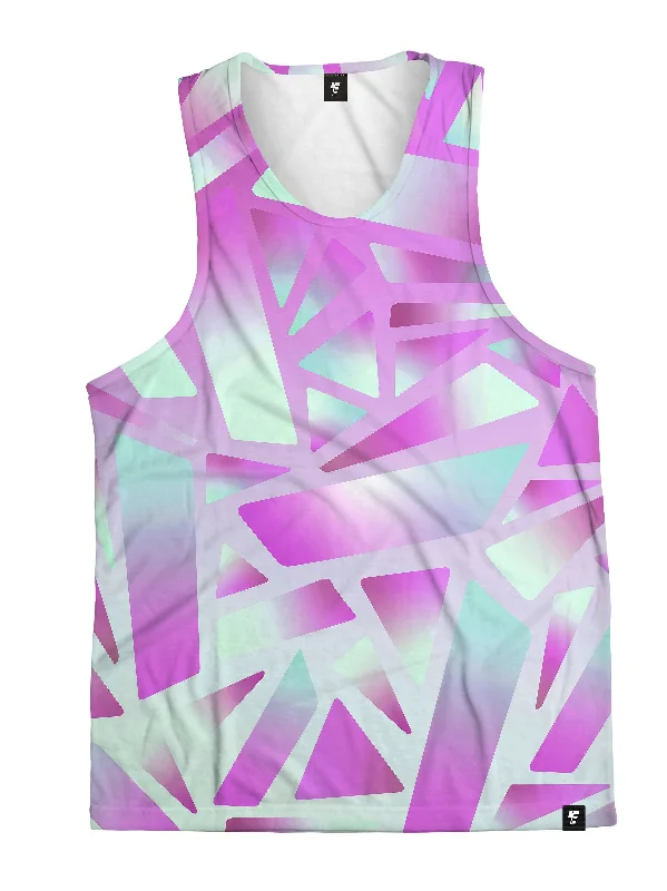 Electric Stained Glass (Pink Ice) Unisex Tank Top