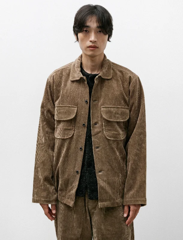 Field Shirt Natural Dye Cotton Hemp Corduroy Gallnut/Iron