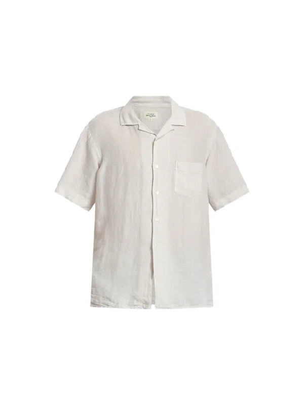 Hartford Palm Pat SS Shirt Chalk