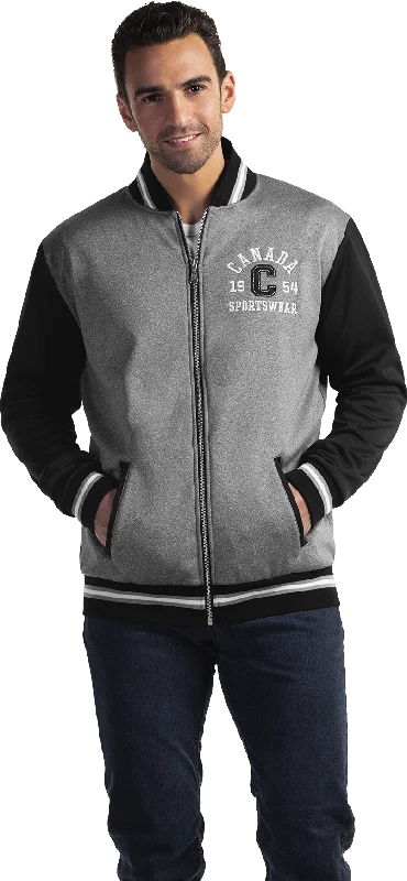 JK655 Custom Men's Varsity Fleece Jacket