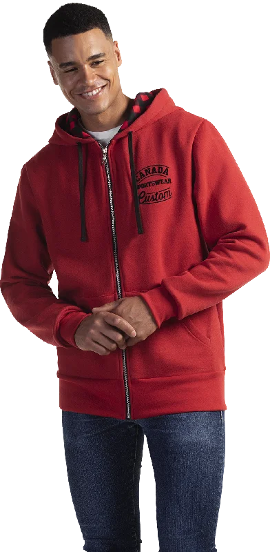 JK656 Custom Men's 80/20 Full Zip Fleece Hoodie