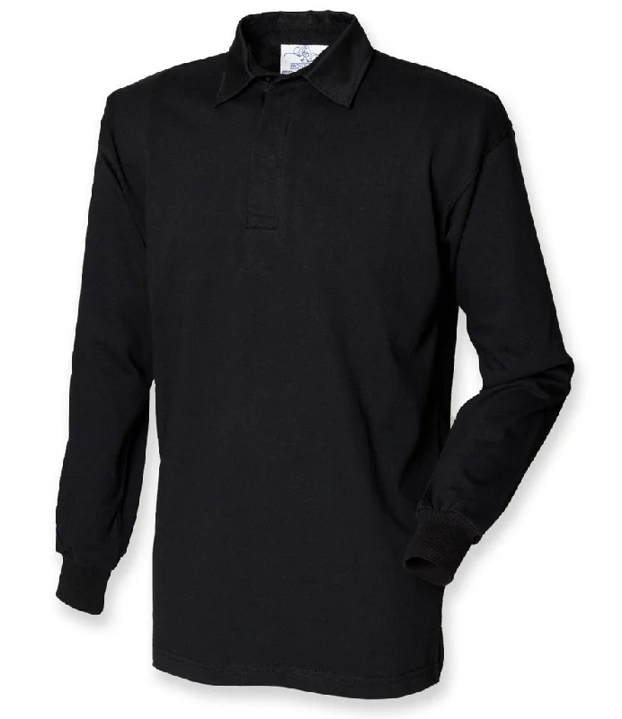 Long Sleeve Classic Rugby Shirt | BLACK/BLACK