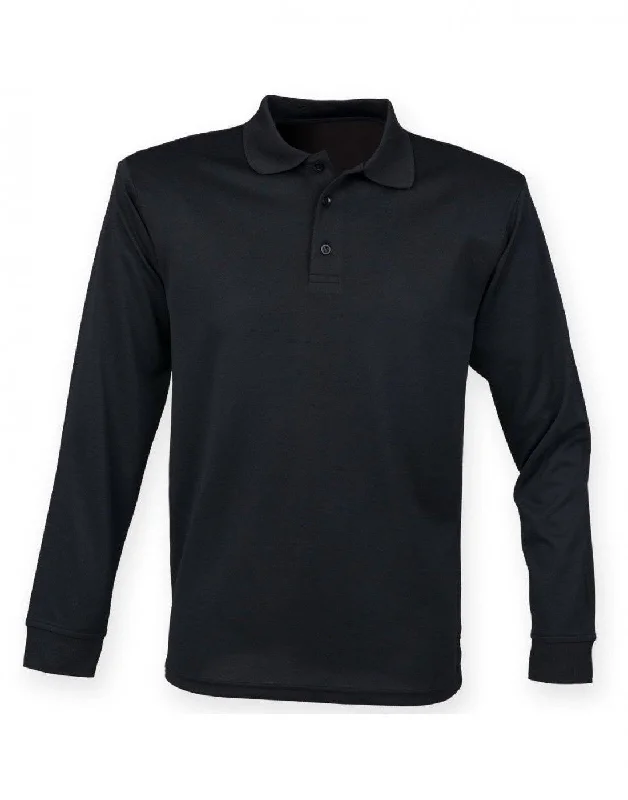 Long Sleeve Coolplus Polo Shirt | BLACK