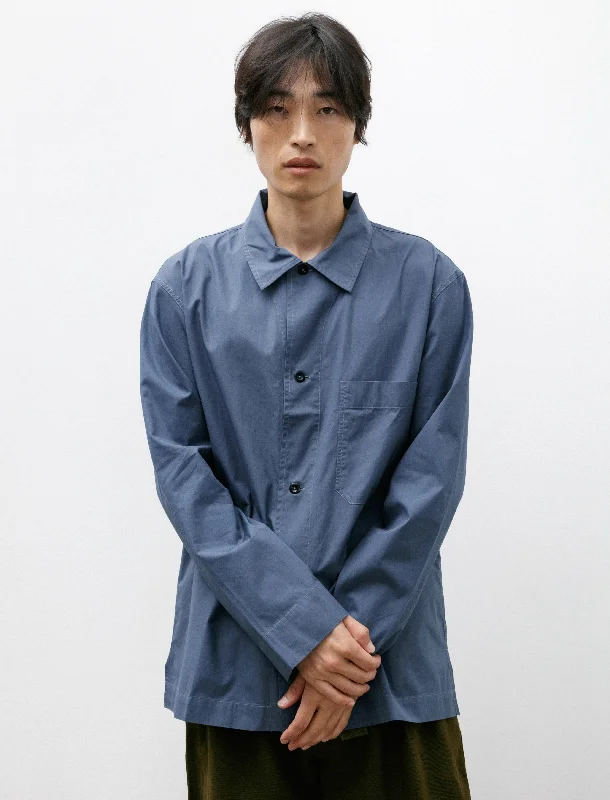 MHL PJ Shirt Compact Cotton Poplin Uniform Blue