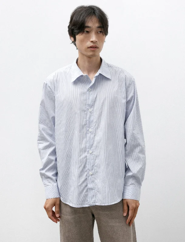 Common Shirt Blue Fine Stripe