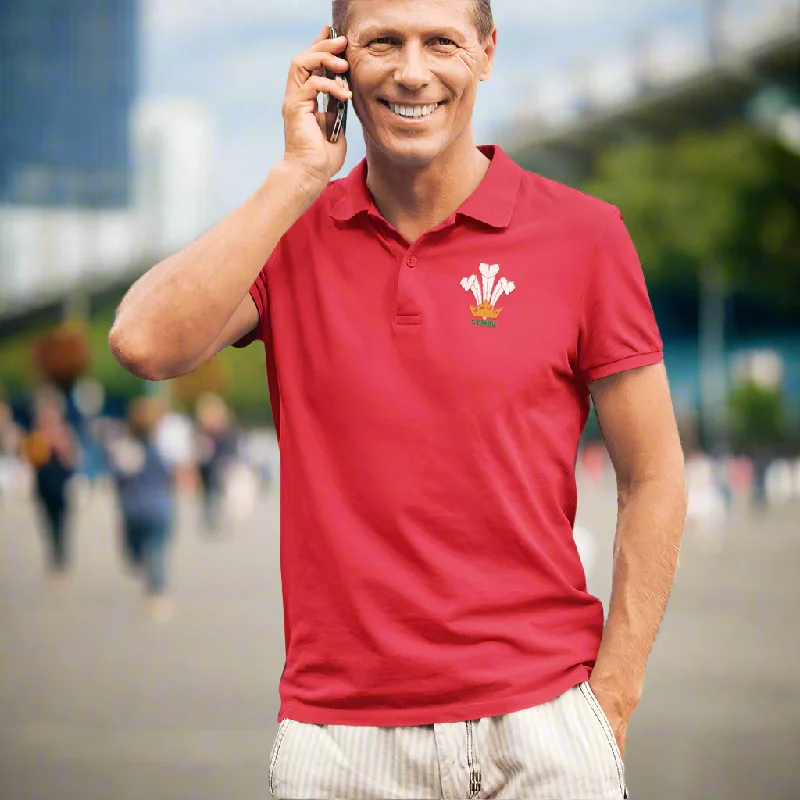 Modern Welsh Feathers - Casual Polo Shirt