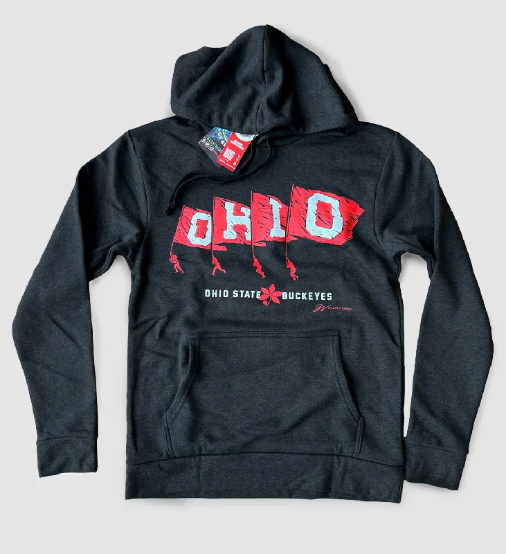 Ohio State Buckeyes Flags Hooded Sweatshirt