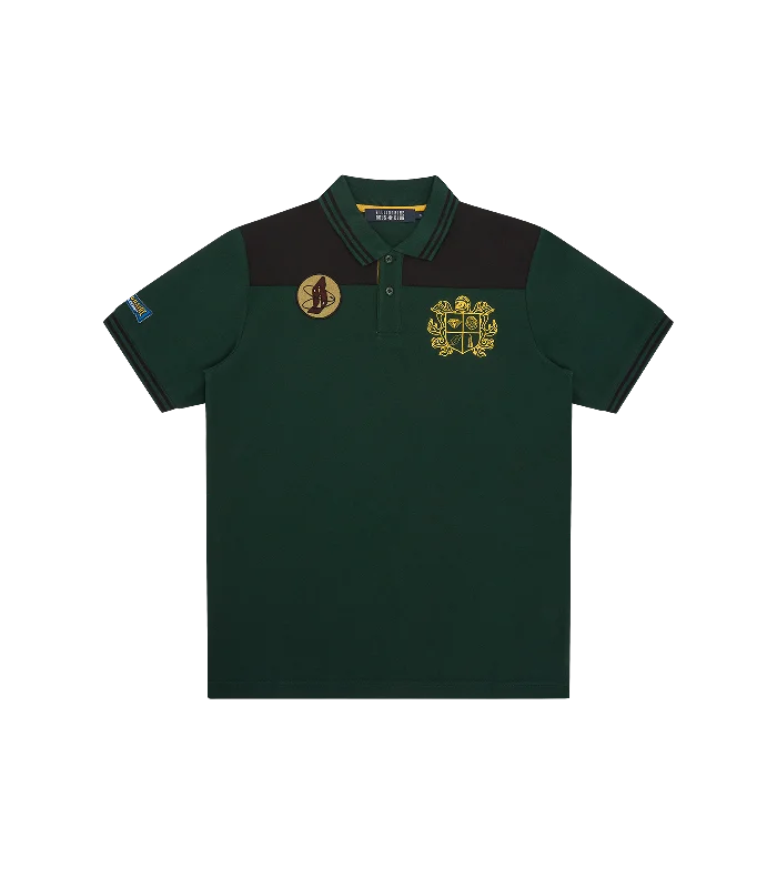 PANELLED POLO SHIRT - GREEN