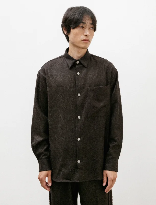 Eternal Shirt Fine Grained Tweed Chestnut