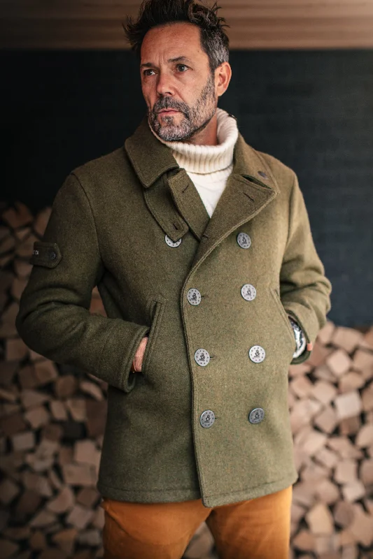 &SONS Boardwalk Peacoat Army Green