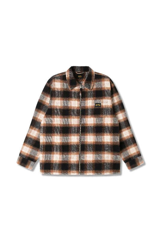 Stan Ray Zip Shirt Brown Plaid