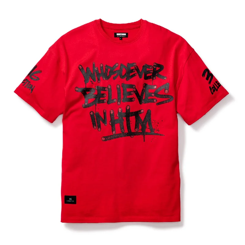 3:16 Eternal Life Oversized Tee - Red