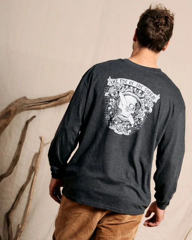 Eye Of The Storm 2 - Mens Long Sleeve T-Shirt - Grey