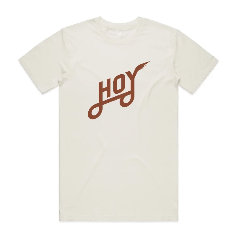 Hoy Classics Organic T-shirt - Natural / Rust