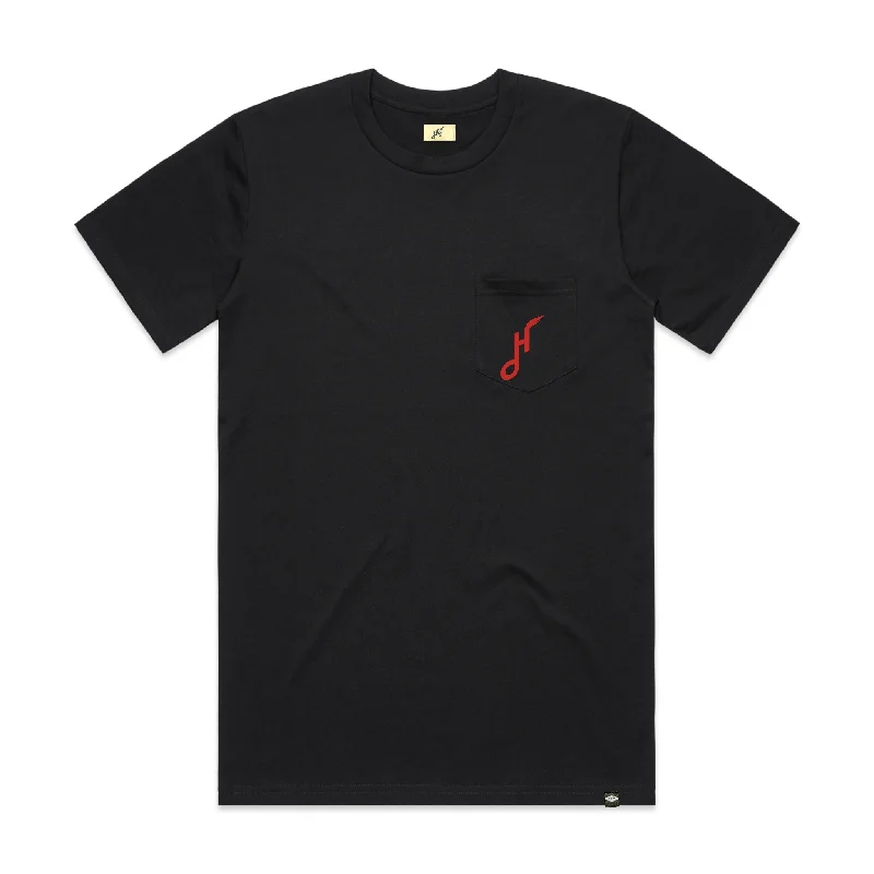 Hoy Downtown Pocket T-shirt - Black / Red - Last Size