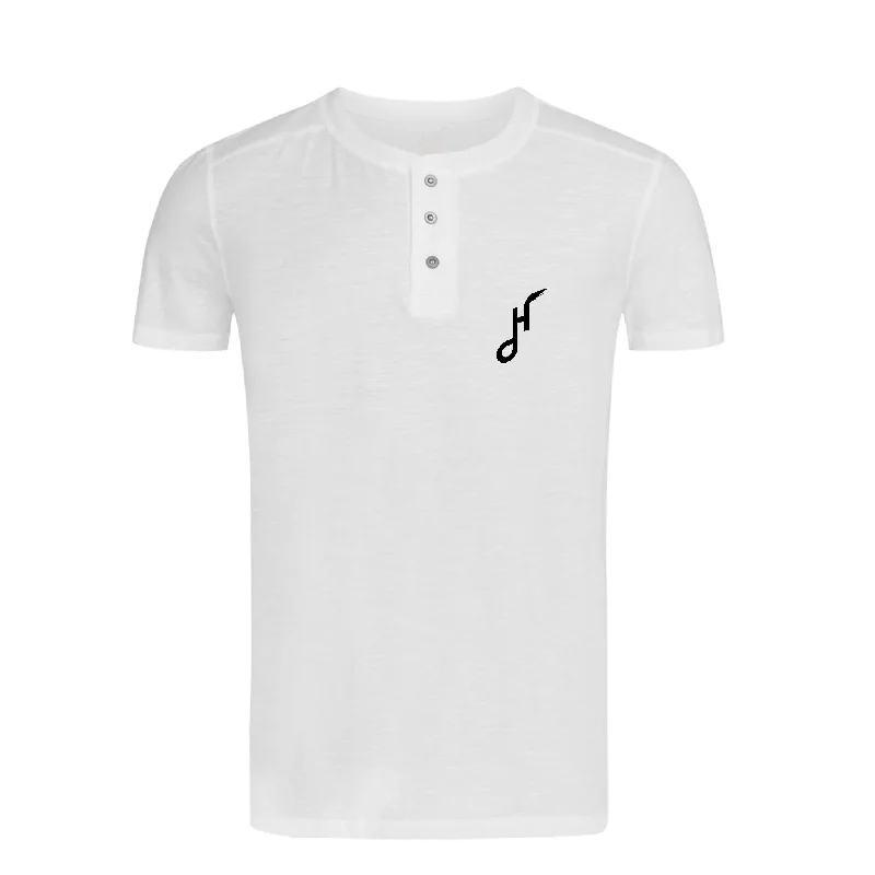 Hoy Downtown Short Sleeve Henley T-Shirt - White