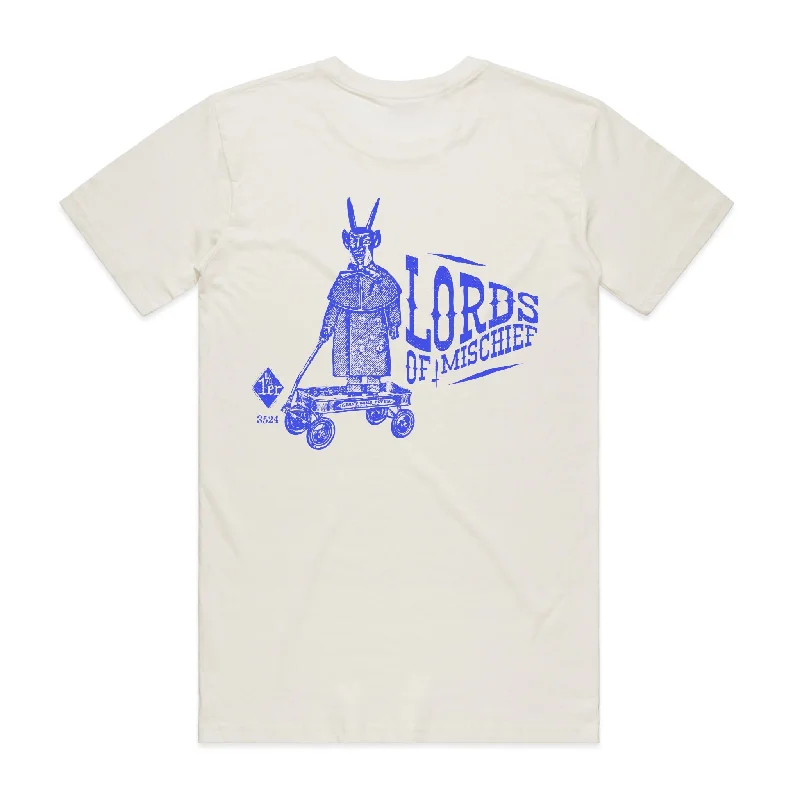 Hoy Lords Of Mischief Organic T-shirt - Natural / Cobalt