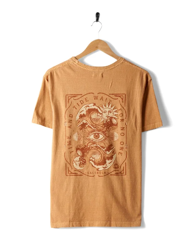 Lunar 2 - Mens Oversized T-Shirt - Orange Marl