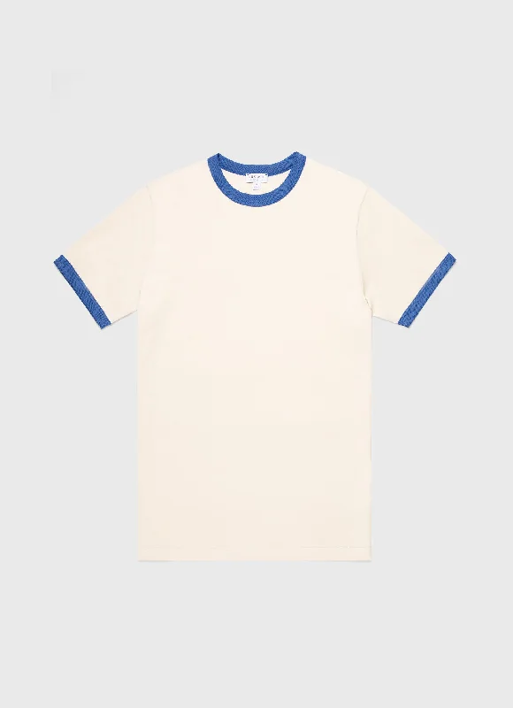 Men's Classic Ringer T-shirt in French Blue