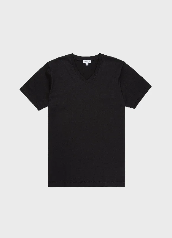 Men's Riviera V-neck T-shirt in Black