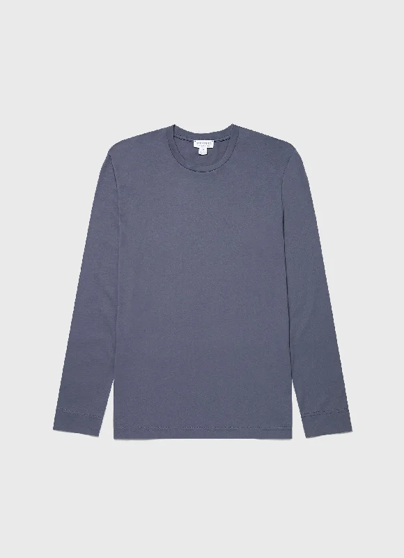 Men's Long Sleeve Riviera Midweight T-shirt in Slate Blue