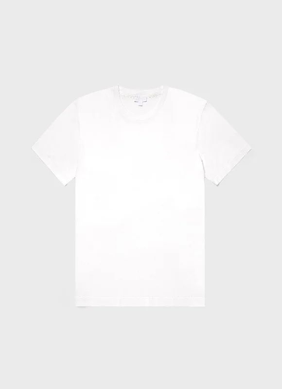 Men's Silk Cotton T-shirt in White