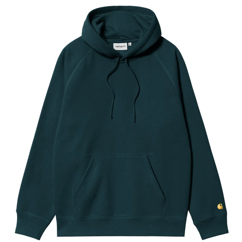 Carhartt Chase Hooded Sweatshirt Duck Blue / Gold