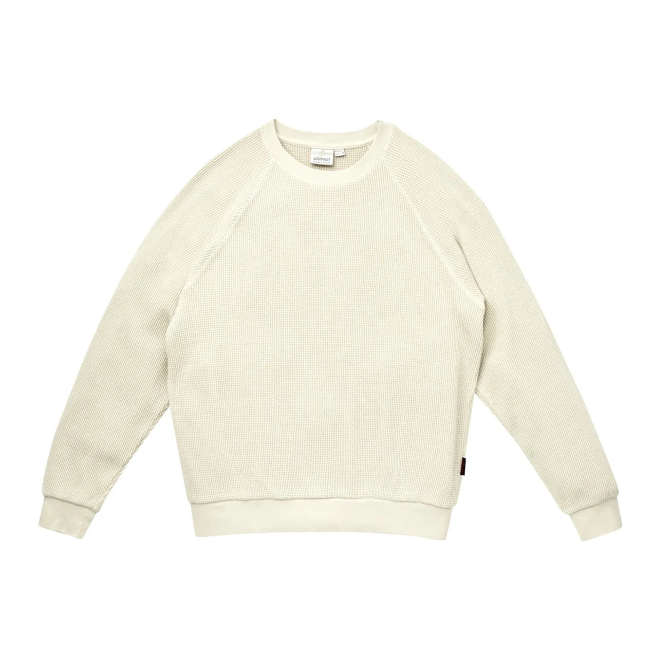 Gramicci Waffle Crew Sweatshirt Pigment dye Sand