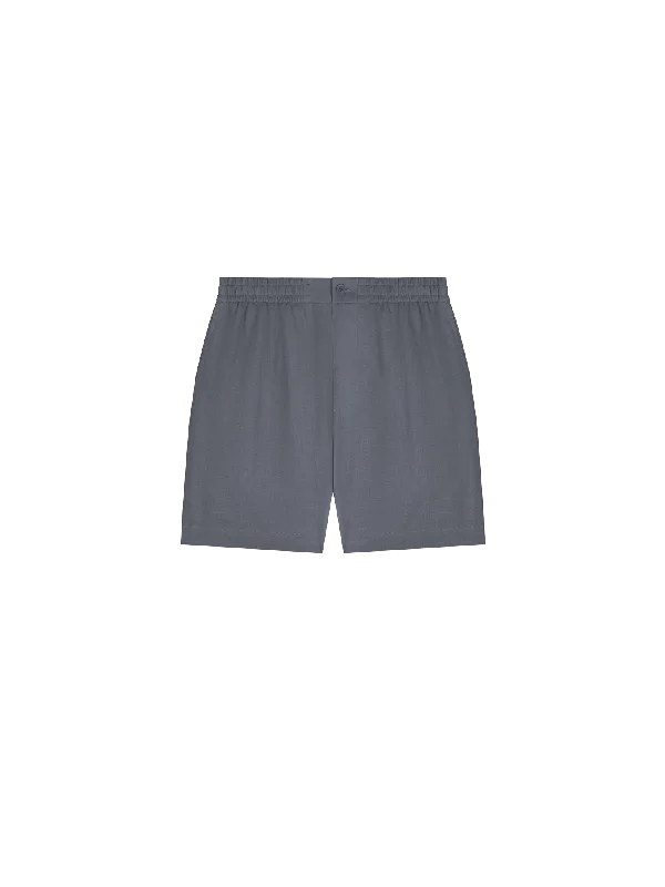 Mens DNA Linen Mid Length Shorts—atmosphere grey