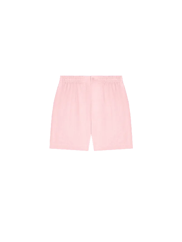 Mens DNA Aloe Linen Mid Length Shorts—magnolia pink