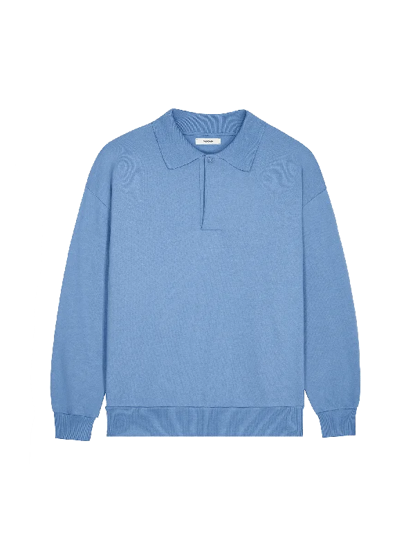 Mens DNA Heavyweight Polo Sweatshirt—summit blue