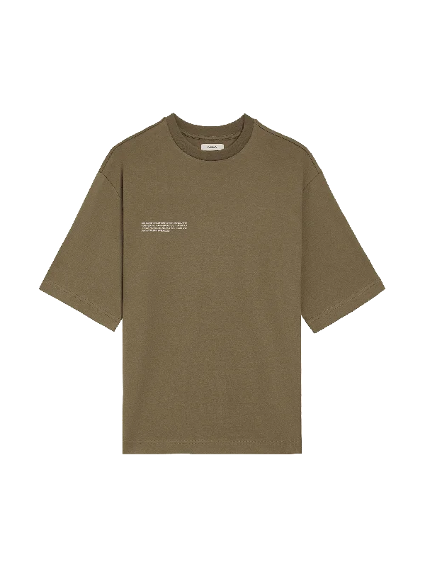 Mens In Conversion Cotton Boxy T-shirt—carbon brown