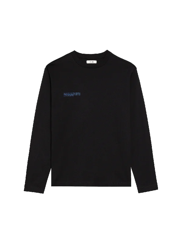 Mens In Conversion Cotton Long Sleeve T-shirt—black