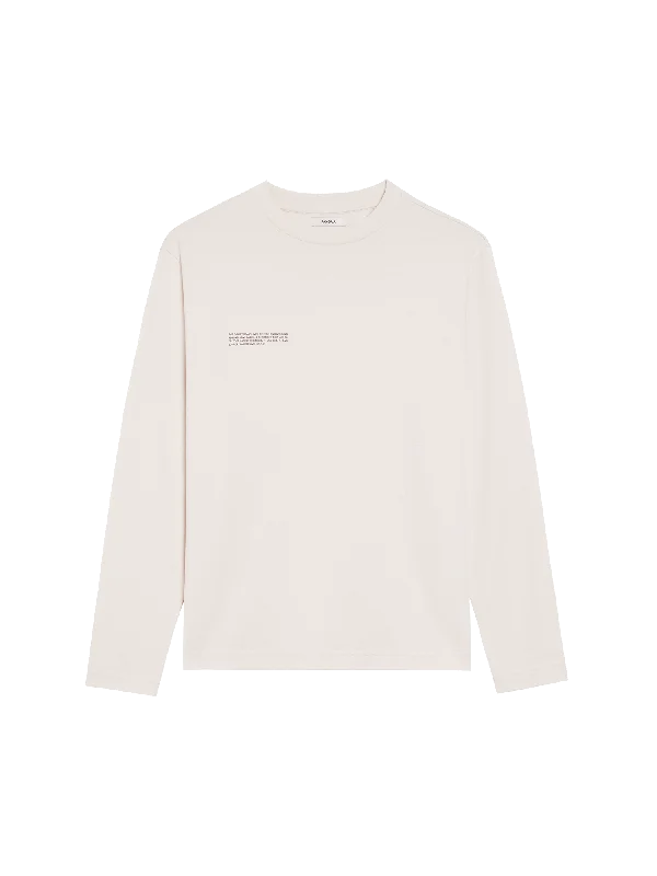 Mens In Conversion Cotton Long Sleeve T-shirt—cotton white