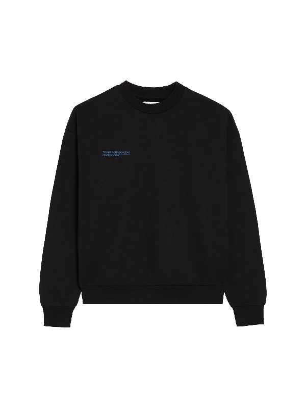 Mens In Conversion Cotton Sweatshirt—black