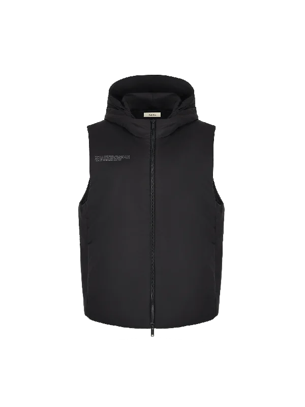 Mens Flower-Warmth Padded Gilet—black