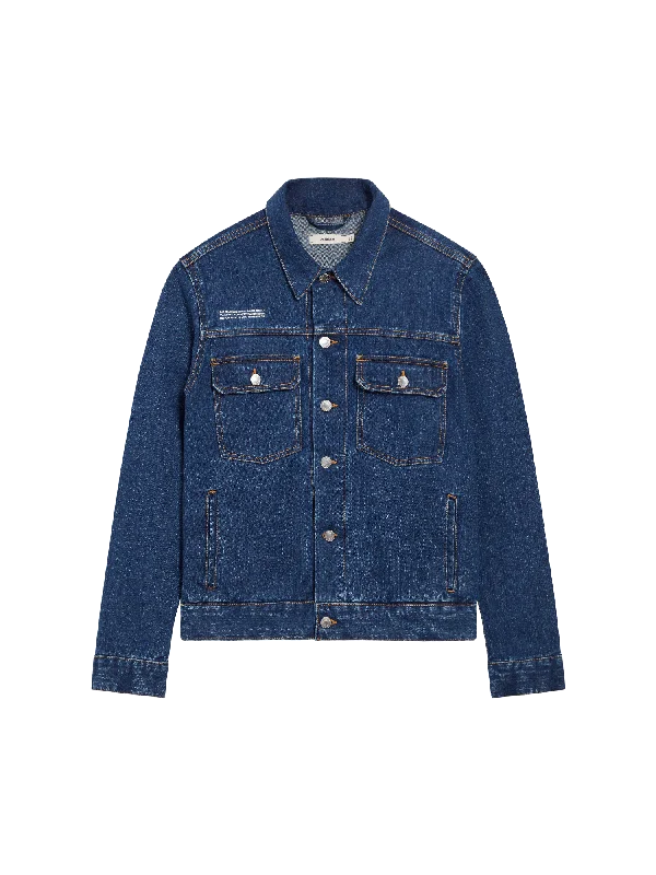 Mens Nettle Denim Jacket—mid wash